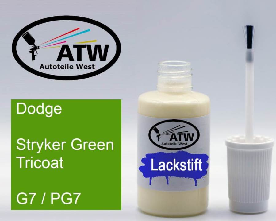 Dodge, Stryker Green Tricoat, G7 / PG7: 20ml Lackstift, von ATW Autoteile West.